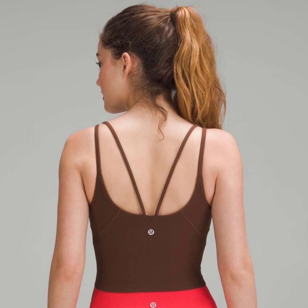 Lululemon Align Strappy Ribbed Tank Top Java Size 2 - Picture 2 of 6